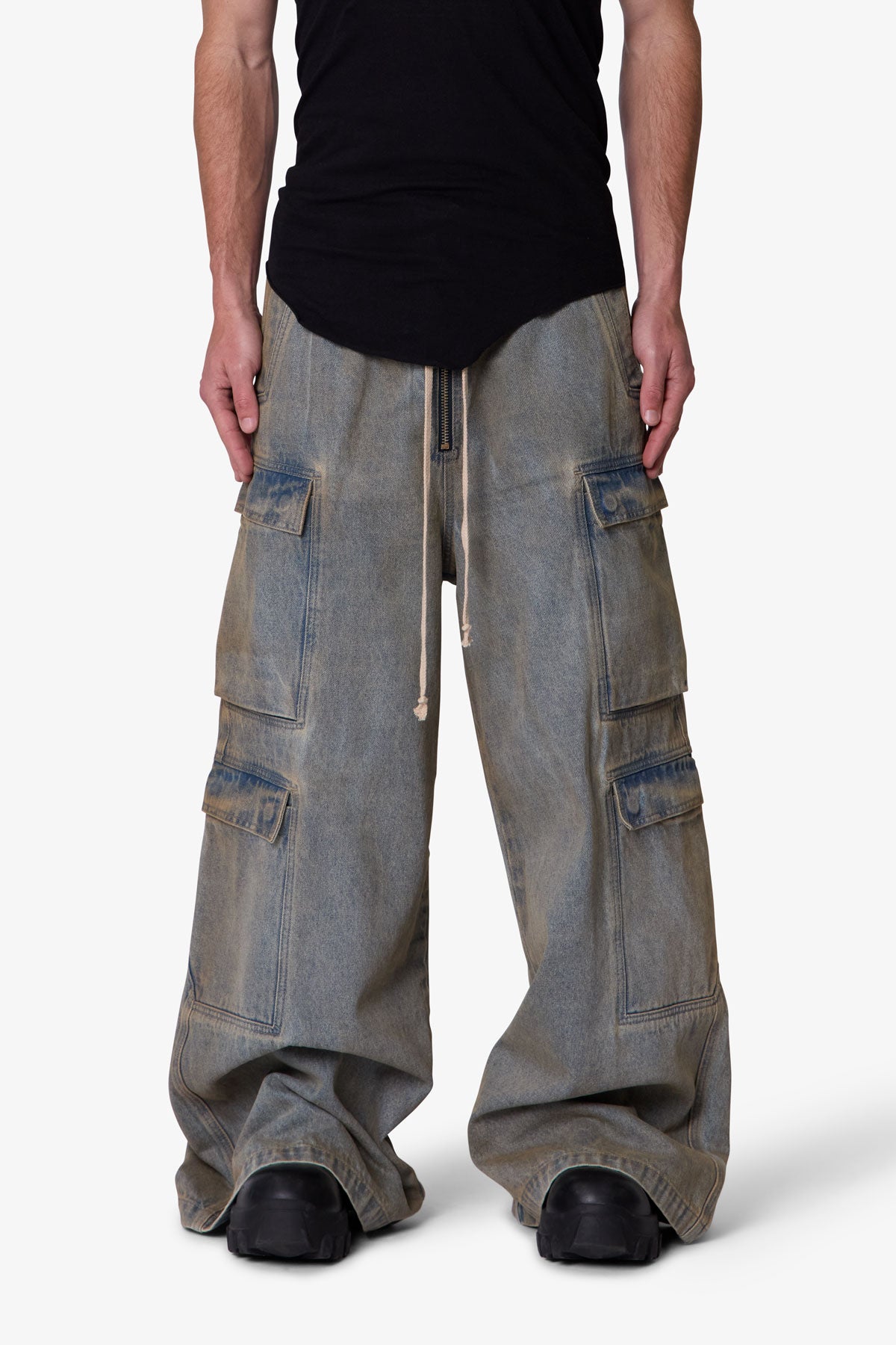 Astro Rave Double Cargo Denim - Vintage Blue