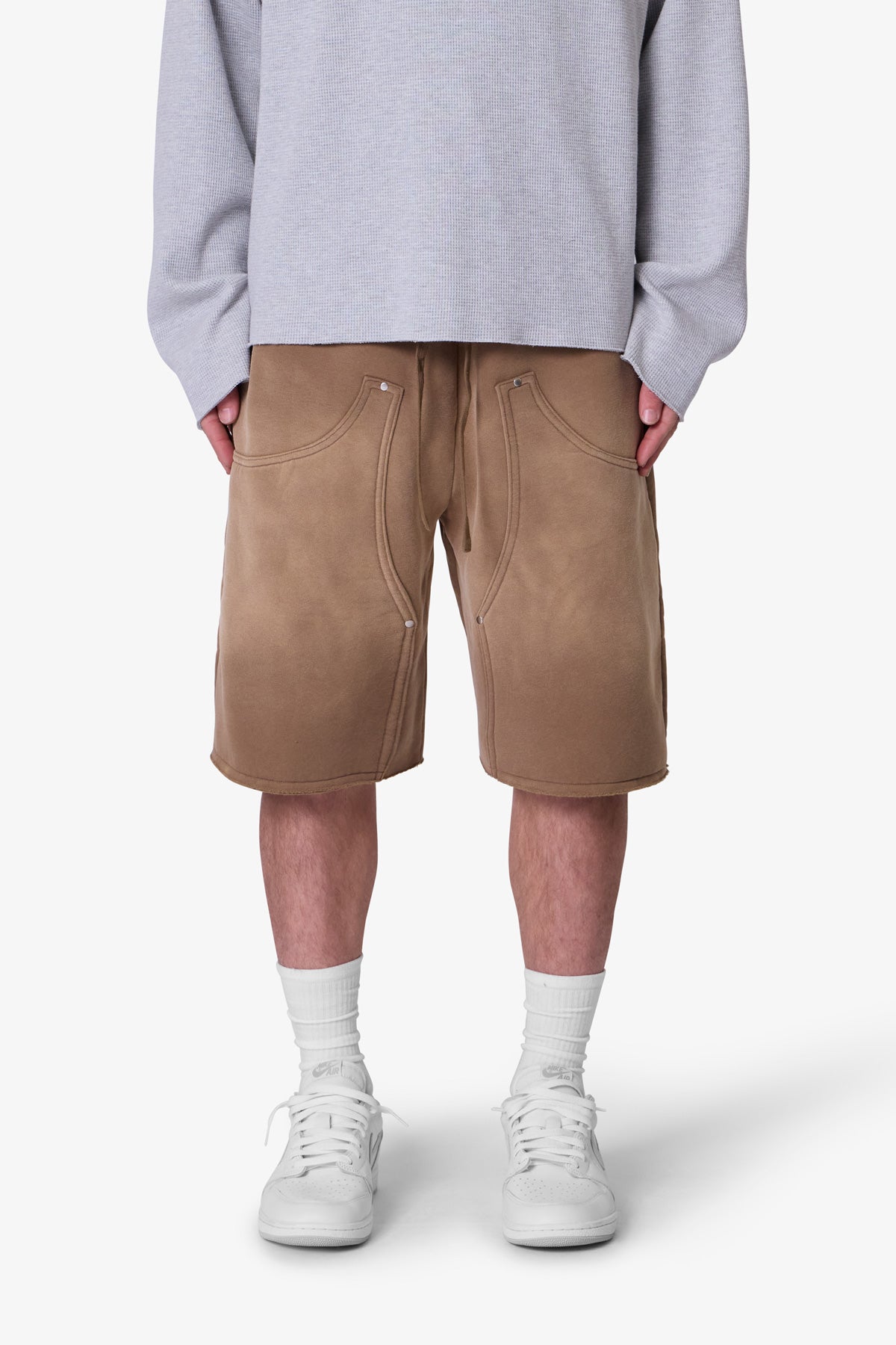 West Double Knee Sweatshorts - Tan