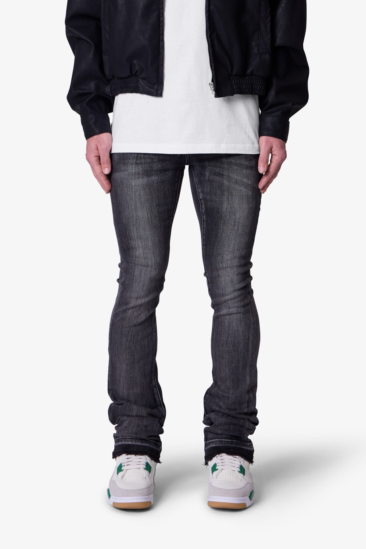 X514 Skinny Stacked Denim - Washed Black