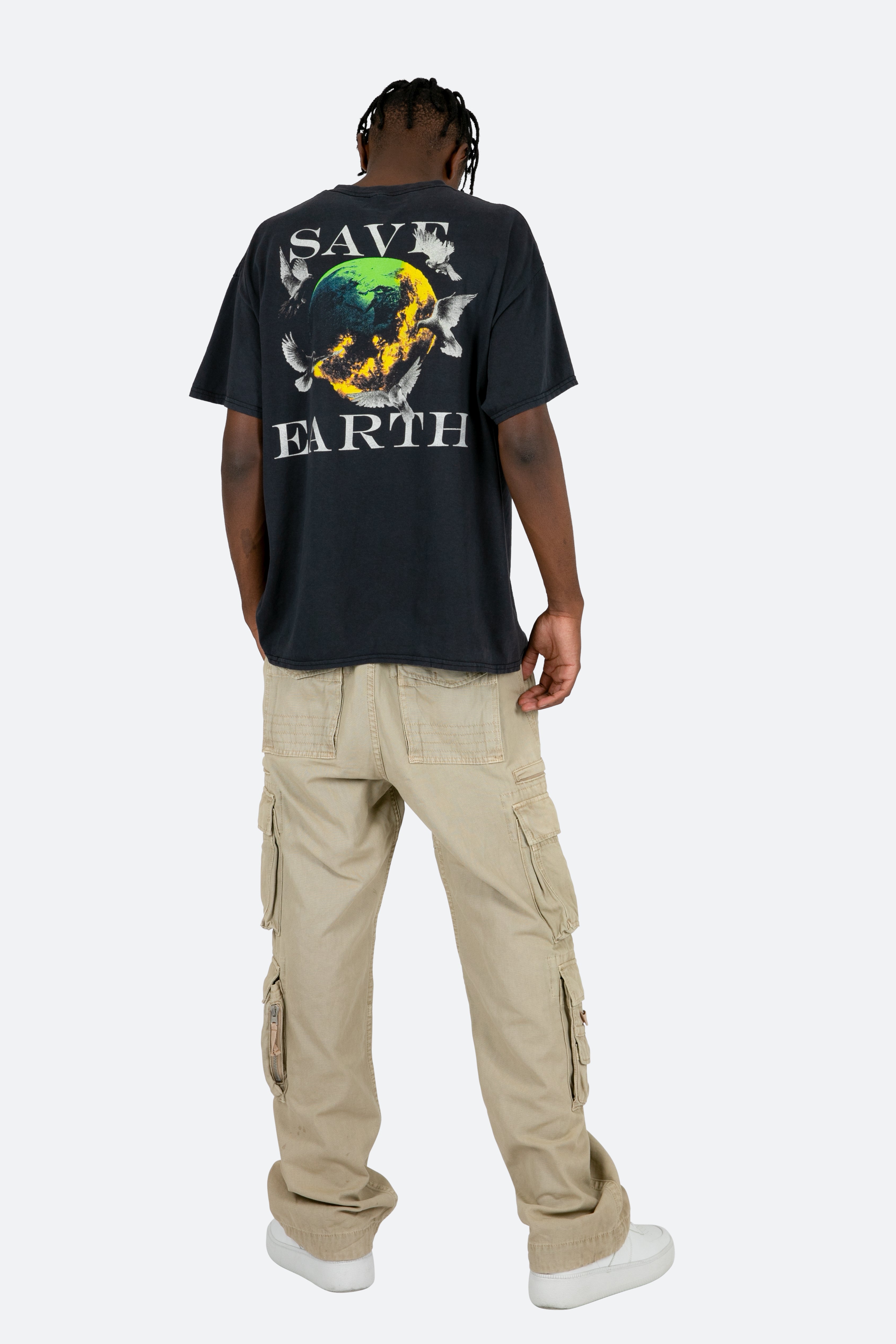 Save Earth Vintage Tee - Black